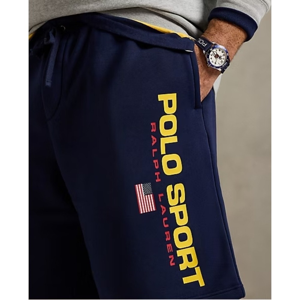 Polo Sport Ralph Lauren Fleece Shorts Navy Blue Big & Tall Men's Size 5XLT NWT - Picture 3 of 7